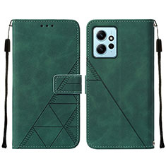 Coque Portefeuille Livre Cuir Etui Clapet YB2 pour Xiaomi Redmi Note 12 4G Vert