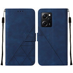 Coque Portefeuille Livre Cuir Etui Clapet YB2 pour Xiaomi Redmi Note 12 Pro Speed 5G Bleu