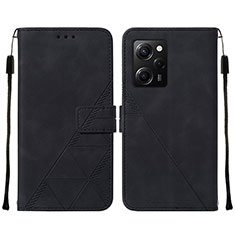 Coque Portefeuille Livre Cuir Etui Clapet YB2 pour Xiaomi Redmi Note 12 Pro Speed 5G Noir