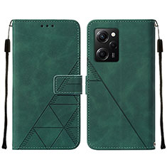 Coque Portefeuille Livre Cuir Etui Clapet YB2 pour Xiaomi Redmi Note 12 Pro Speed 5G Vert