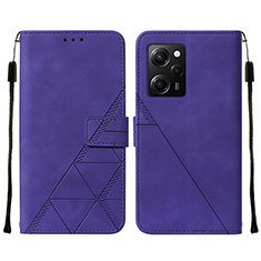 Coque Portefeuille Livre Cuir Etui Clapet YB2 pour Xiaomi Redmi Note 12 Pro Speed 5G Violet