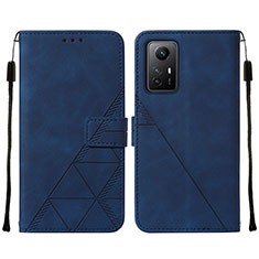 Coque Portefeuille Livre Cuir Etui Clapet YB2 pour Xiaomi Redmi Note 12S Bleu