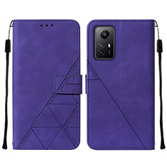 Coque Portefeuille Livre Cuir Etui Clapet YB2 pour Xiaomi Redmi Note 12S Violet