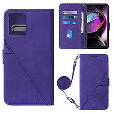 Coque Portefeuille Livre Cuir Etui Clapet YB3 pour Motorola Moto G 5G (2023) Violet