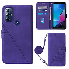 Coque Portefeuille Livre Cuir Etui Clapet YB3 pour Motorola Moto G Play (2023) Violet