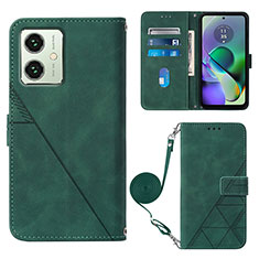 Coque Portefeuille Livre Cuir Etui Clapet YB3 pour Motorola Moto G54 5G Vert