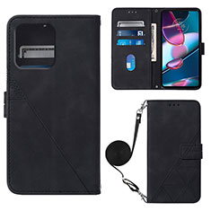 Coque Portefeuille Livre Cuir Etui Clapet YB3 pour Motorola Moto X40 5G Noir