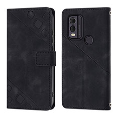 Coque Portefeuille Livre Cuir Etui Clapet YB3 pour Nokia C22 Noir