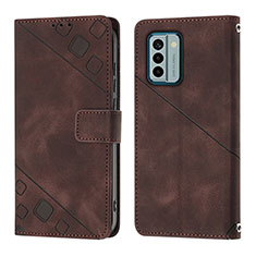 Coque Portefeuille Livre Cuir Etui Clapet YB3 pour Nokia G22 Marron