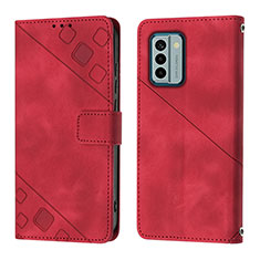 Coque Portefeuille Livre Cuir Etui Clapet YB3 pour Nokia G22 Rouge