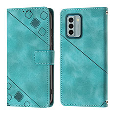 Coque Portefeuille Livre Cuir Etui Clapet YB3 pour Nokia G22 Vert