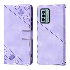 Coque Portefeuille Livre Cuir Etui Clapet YB3 pour Nokia G22 Violet