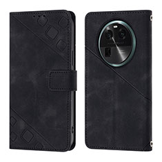 Coque Portefeuille Livre Cuir Etui Clapet YB3 pour Oppo Find X6 5G Noir