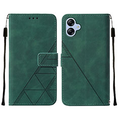 Coque Portefeuille Livre Cuir Etui Clapet YB3 pour Samsung Galaxy A04 4G Vert