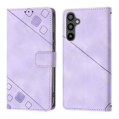 Coque Portefeuille Livre Cuir Etui Clapet YB3 pour Samsung Galaxy A34 5G Violet