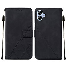 Coque Portefeuille Livre Cuir Etui Clapet YB3 pour Samsung Galaxy F04 Noir