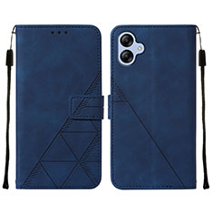 Coque Portefeuille Livre Cuir Etui Clapet YB3 pour Samsung Galaxy M04 Bleu
