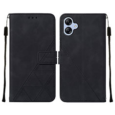 Coque Portefeuille Livre Cuir Etui Clapet YB3 pour Samsung Galaxy M04 Noir