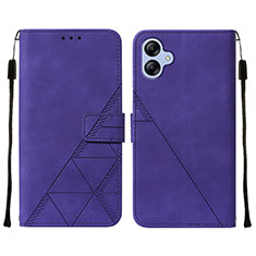 Coque Portefeuille Livre Cuir Etui Clapet YB3 pour Samsung Galaxy M04 Violet