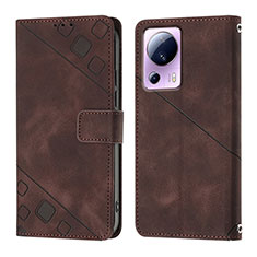 Coque Portefeuille Livre Cuir Etui Clapet YB3 pour Xiaomi Civi 2 5G Marron