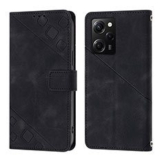 Coque Portefeuille Livre Cuir Etui Clapet YB3 pour Xiaomi Poco X5 Pro 5G Noir