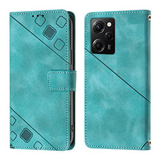 Coque Portefeuille Livre Cuir Etui Clapet YB3 pour Xiaomi Poco X5 Pro 5G Vert