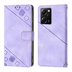 Coque Portefeuille Livre Cuir Etui Clapet YB3 pour Xiaomi Poco X5 Pro 5G Violet