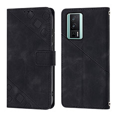 Coque Portefeuille Livre Cuir Etui Clapet YB3 pour Xiaomi Redmi K60 5G Noir