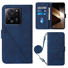 Coque Portefeuille Livre Cuir Etui Clapet YB3 pour Xiaomi Redmi K60 Ultra 5G Bleu