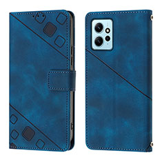 Coque Portefeuille Livre Cuir Etui Clapet YB3 pour Xiaomi Redmi Note 12 4G Bleu