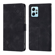 Coque Portefeuille Livre Cuir Etui Clapet YB3 pour Xiaomi Redmi Note 12 4G Noir