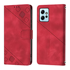 Coque Portefeuille Livre Cuir Etui Clapet YB3 pour Xiaomi Redmi Note 12 4G Rouge