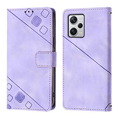 Coque Portefeuille Livre Cuir Etui Clapet YB3 pour Xiaomi Redmi Note 12 Pro+ Plus 5G Violet