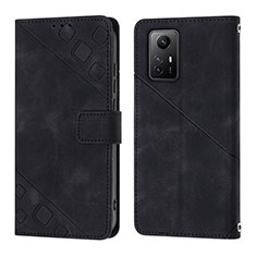 Coque Portefeuille Livre Cuir Etui Clapet YB3 pour Xiaomi Redmi Note 12S Noir