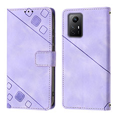 Coque Portefeuille Livre Cuir Etui Clapet YB3 pour Xiaomi Redmi Note 12S Violet