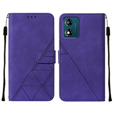 Coque Portefeuille Livre Cuir Etui Clapet YB4 pour Motorola Moto E13 Violet