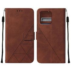 Coque Portefeuille Livre Cuir Etui Clapet YB4 pour Motorola Moto Edge Plus (2023) 5G Marron