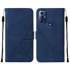 Coque Portefeuille Livre Cuir Etui Clapet YB4 pour Motorola Moto G Play Gen 2 Bleu