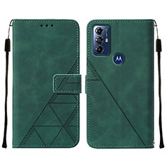 Coque Portefeuille Livre Cuir Etui Clapet YB4 pour Motorola Moto G Play Gen 2 Vert