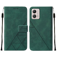 Coque Portefeuille Livre Cuir Etui Clapet YB4 pour Motorola Moto G53 5G Vert