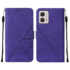 Coque Portefeuille Livre Cuir Etui Clapet YB4 pour Motorola Moto G53 5G Violet