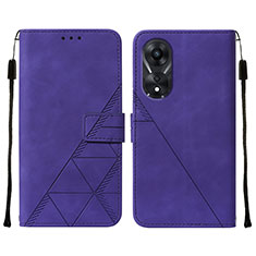 Coque Portefeuille Livre Cuir Etui Clapet YB4 pour Oppo A58 5G Violet