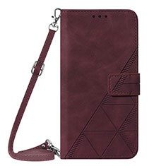 Coque Portefeuille Livre Cuir Etui Clapet YB4 pour Samsung Galaxy A04 4G Rouge
