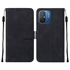 Coque Portefeuille Livre Cuir Etui Clapet YB4 pour Xiaomi Redmi 11A 4G Noir