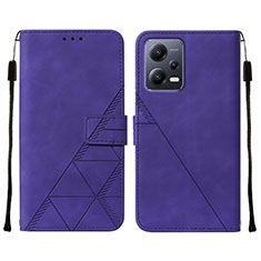 Coque Portefeuille Livre Cuir Etui Clapet YB4 pour Xiaomi Redmi Note 12 5G Violet