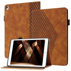 Coque Portefeuille Livre Cuir Etui Clapet YX1 pour Apple iPad 10.2 (2021) Marron