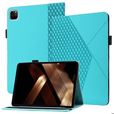 Coque Portefeuille Livre Cuir Etui Clapet YX1 pour Apple iPad Pro 11 (2022) Bleu Clair