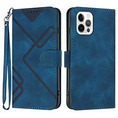 Coque Portefeuille Livre Cuir Etui Clapet YX1 pour Apple iPhone 14 Pro Bleu