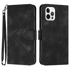 Coque Portefeuille Livre Cuir Etui Clapet YX1 pour Apple iPhone 15 Pro Max Noir