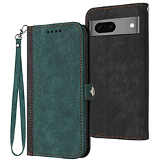 Coque Portefeuille Livre Cuir Etui Clapet YX1 pour Google Pixel 7 5G Vert